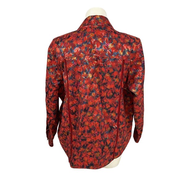 Coldwater Creek Blazer Womens 2X Reversible Jacket Harvest Work Office Red Fall - Picture 10 of 14